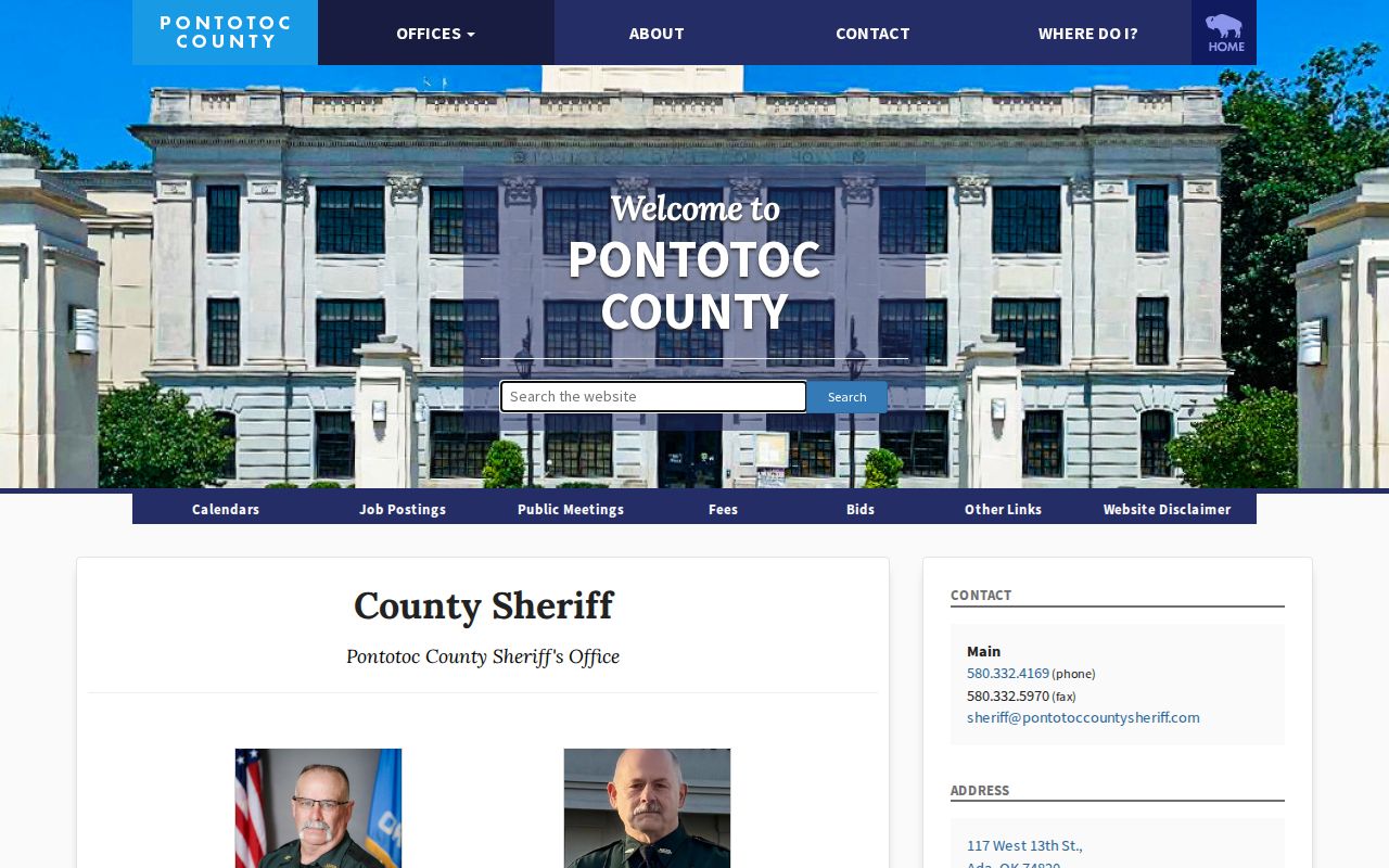 Pontotoc County Sheriff source for released inmate mugshot access